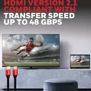 کابل HDMI 2.1 هانیول مدل HC000013/HDM/2M/RED/V2.1 طول 2 متر
