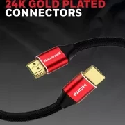 کابل HDMI 2.1 هانیول مدل HC000013/HDM/2M/RED/V2.1 طول 2 متر 5