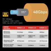 کابل HDMI 2.1 هانیول مدل HC000013/HDM/2M/RED/V2.1 طول 2 متر 6